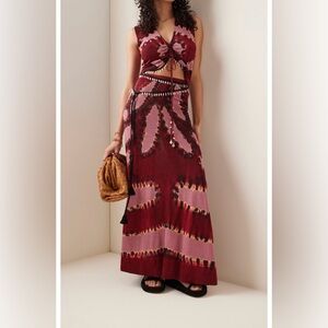 Altuzarra Arroyo Shibori-Print Jersey Maxi Skirt
